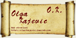 Olga Kajević vizit kartica